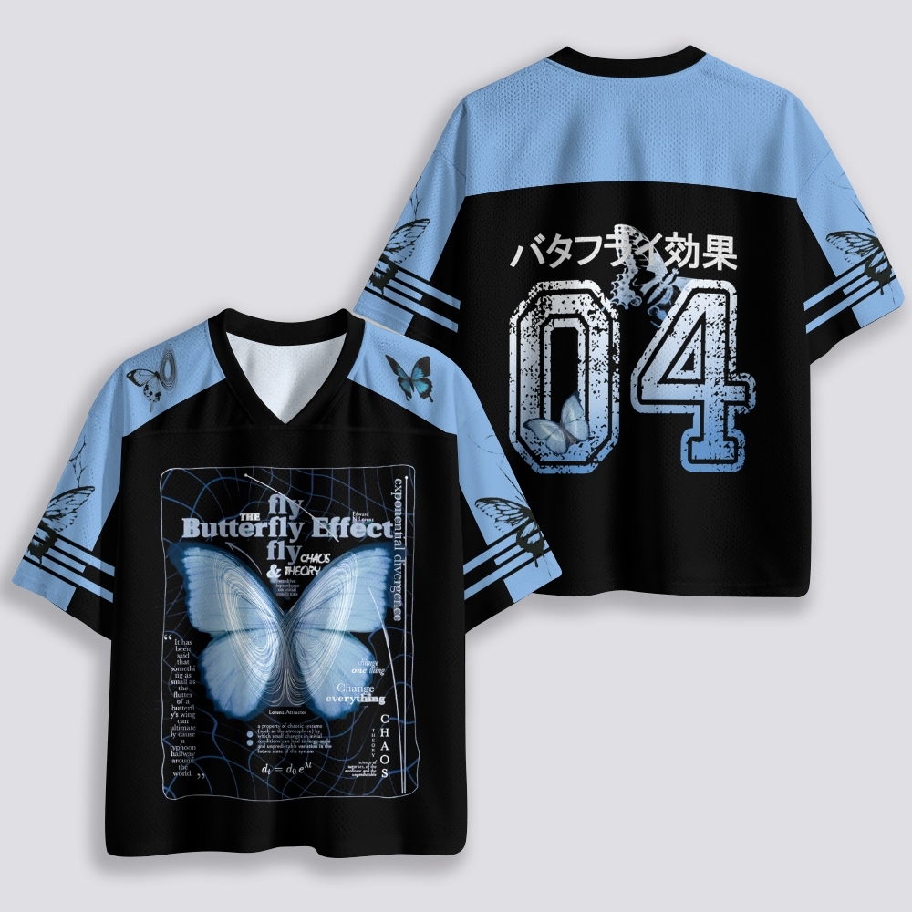 Blue Butterfly Breathable Mesh Jersey 