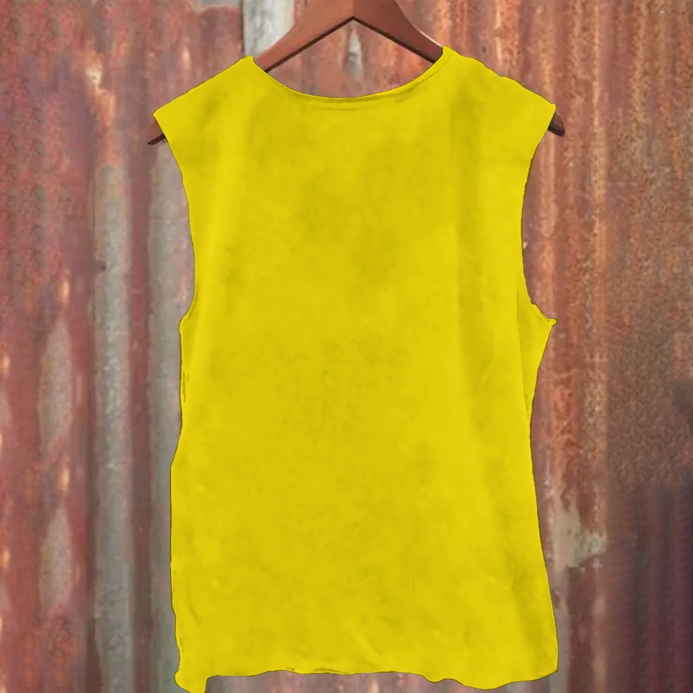 R2-D2 "Beep Beep Boop" Yellow Printed Tank Top