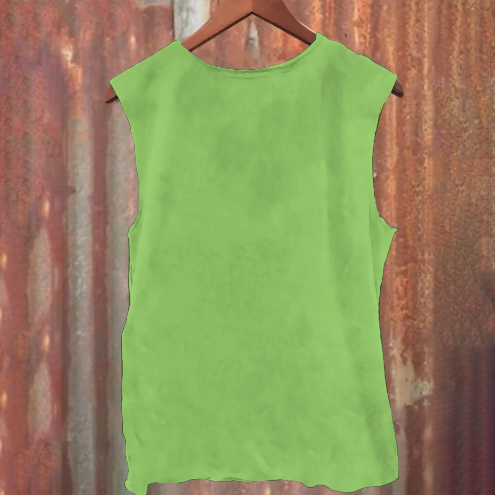 Boba Fett Psychedelic Repeat Green Printed Tank Top