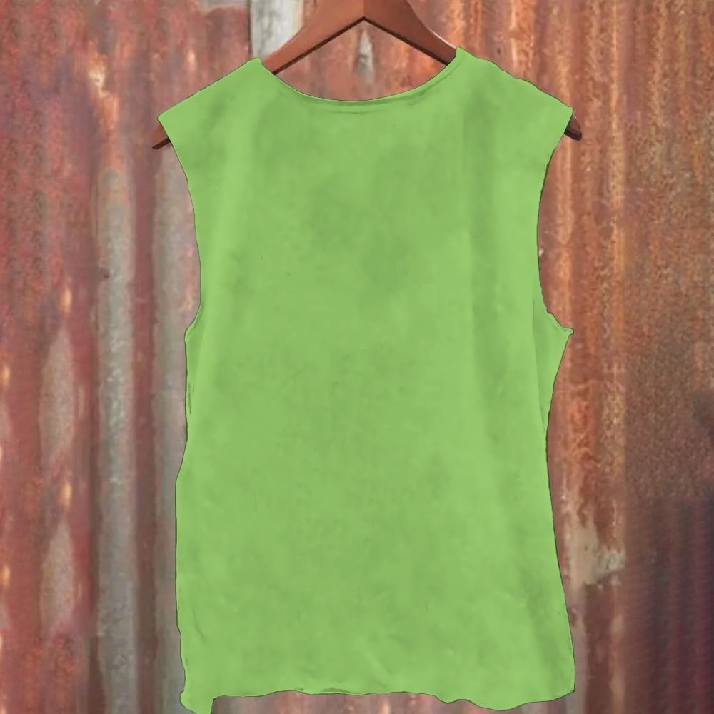 Boba Fett Psychedelic Repeat Green Printed Tank Top