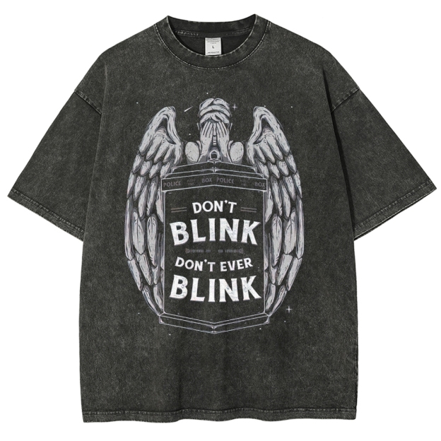 "Don't Blink" Angelic Police Box Washed T-Shirt