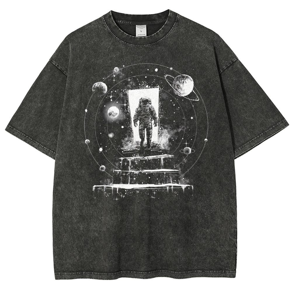 Cosmic Stairway Astronaut Washed T-Shirt