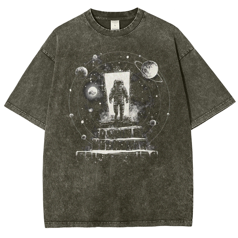 Cosmic Stairway Astronaut Washed T-Shirt