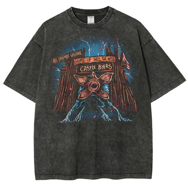 "Castle Byers" Demogorgon Washed T-Shirt