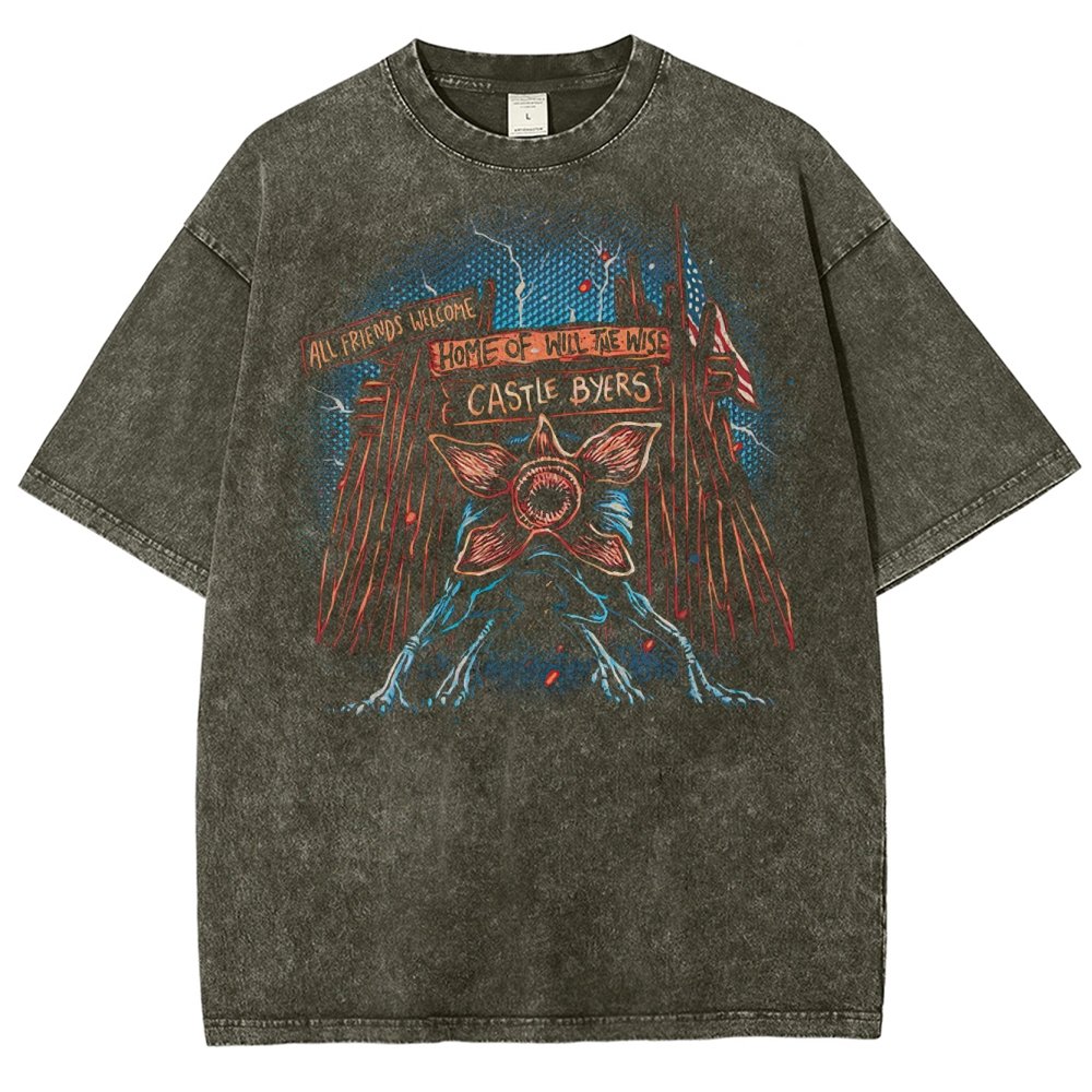 "Castle Byers" Demogorgon Washed T-Shirt