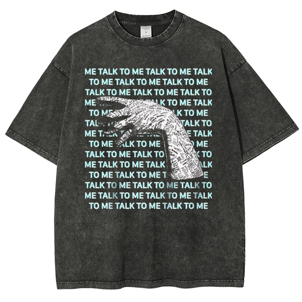 Talk To Me Horror Washed T-Shirt 