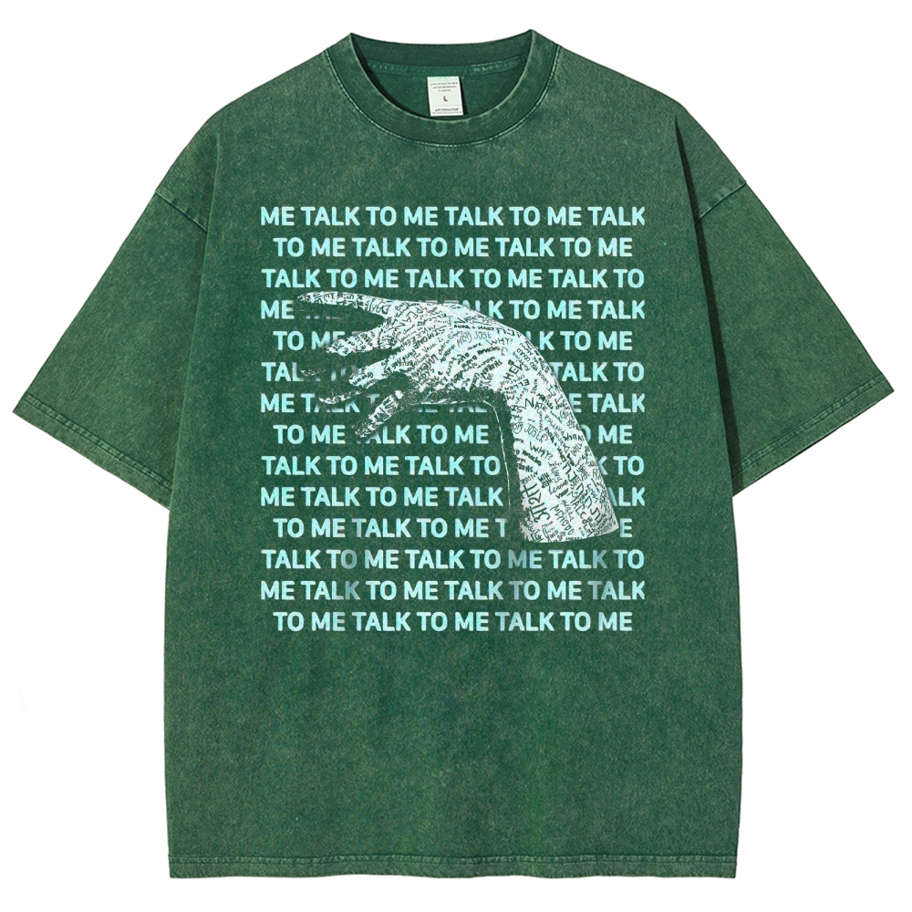 Talk To Me Horror Washed T-Shirt 