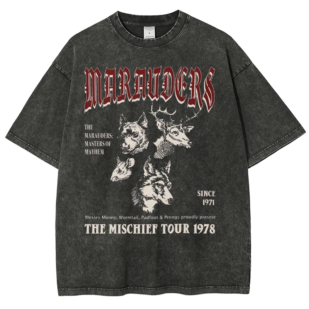70s Wizards Marauders World Tour Washed T-Shirt 