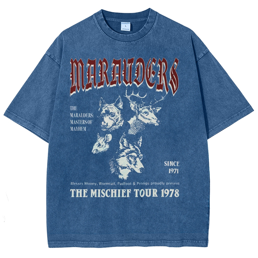 70s Wizards Marauders World Tour Washed T-Shirt 