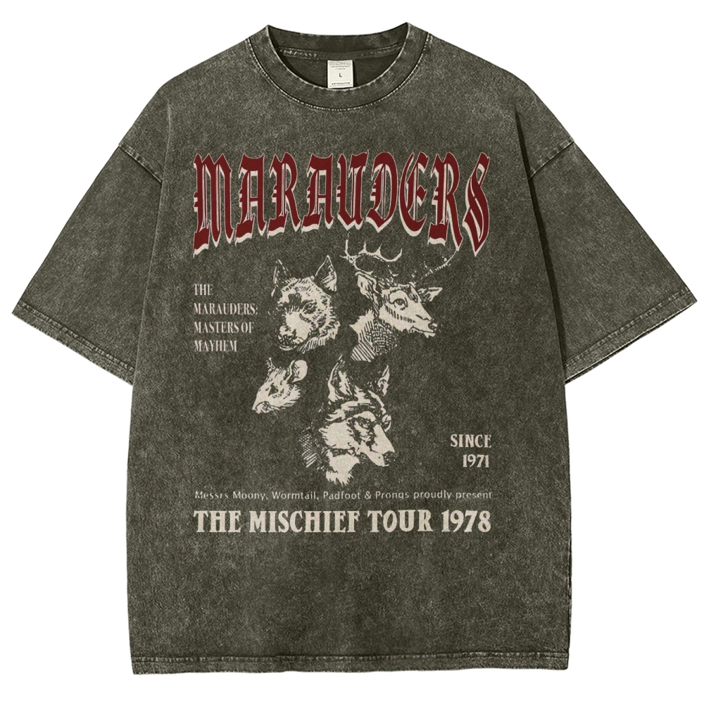 70s Wizards Marauders World Tour Washed T-Shirt 
