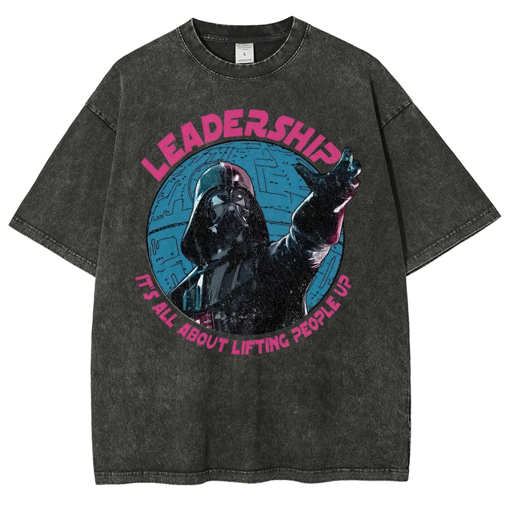 "Leadership: It's All About Lifting People Up" Sith Parody Washed T-Shirt