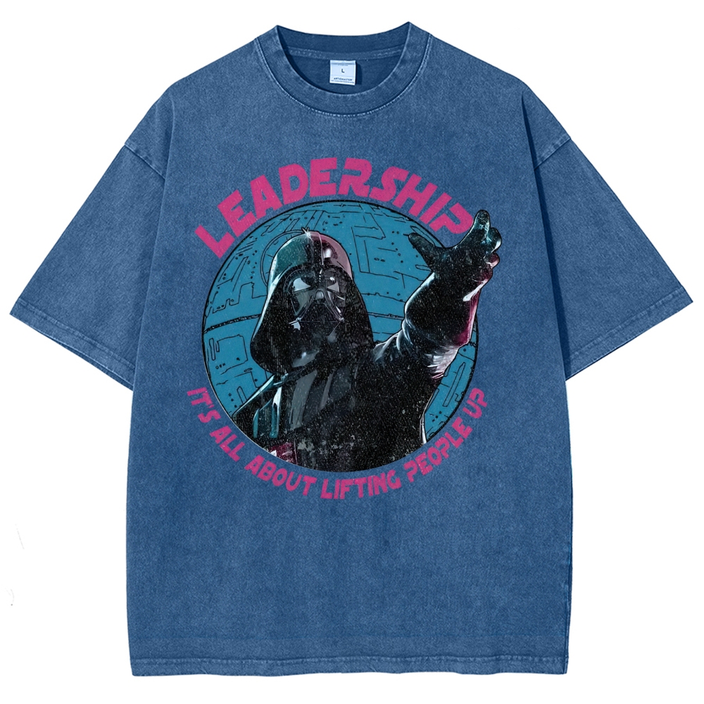 "Leadership: It's All About Lifting People Up" Sith Parody Washed T-Shirt