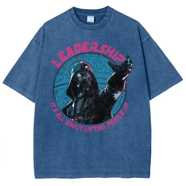 "Leadership: It's All About Lifting People Up" Sith Parody Washed T-Shirt