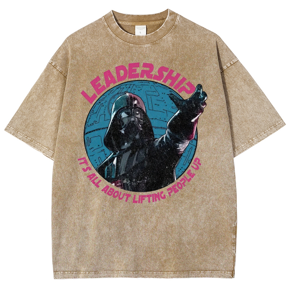 "Leadership: It's All About Lifting People Up" Sith Parody Washed T-Shirt