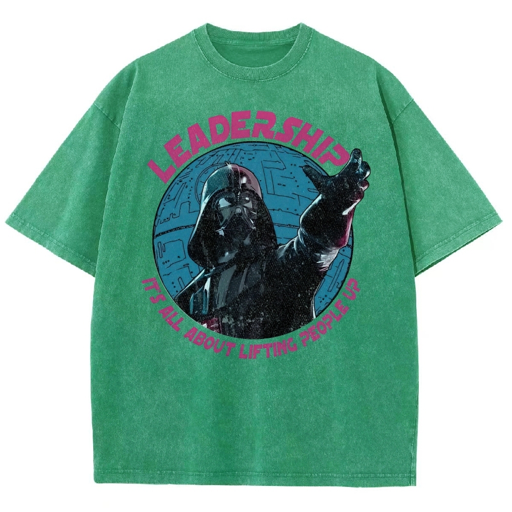 "Leadership: It's All About Lifting People Up" Sith Parody Washed T-Shirt