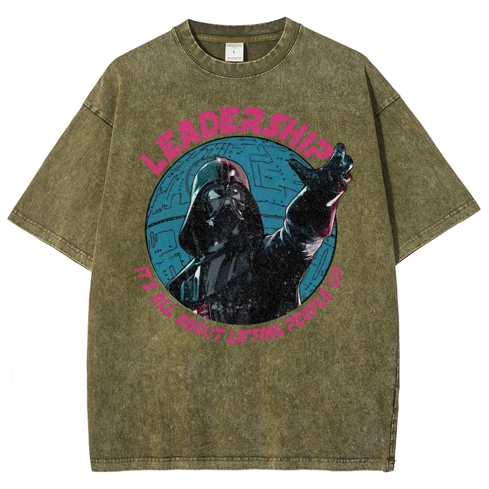 "Leadership: It's All About Lifting People Up" Sith Parody Washed T-Shirt