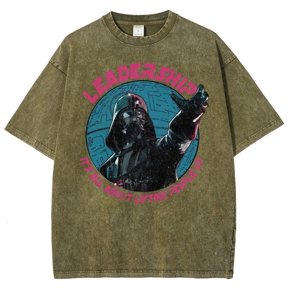 "Leadership: It's All About Lifting People Up" Sith Parody Washed T-Shirt