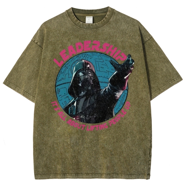 "Leadership: It's All About Lifting People Up" Sith Parody Washed T-Shirt