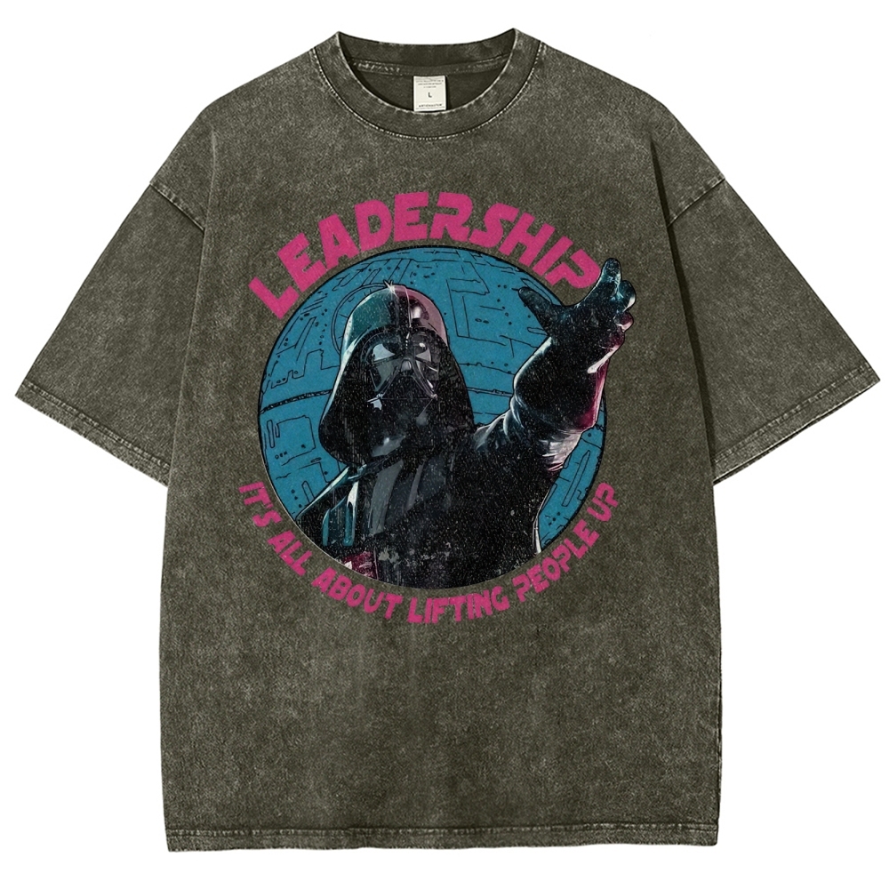 "Leadership: It's All About Lifting People Up" Sith Parody Washed T-Shirt