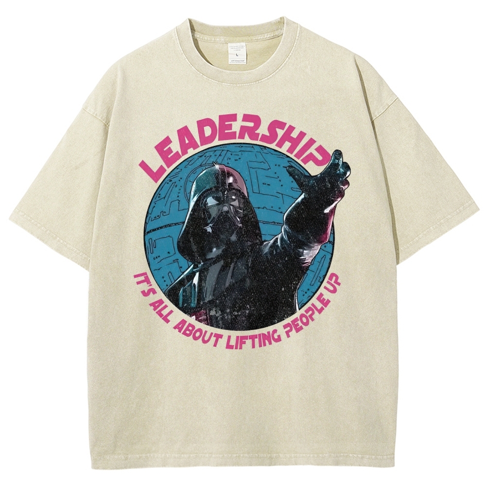 "Leadership: It's All About Lifting People Up" Sith Parody Washed T-Shirt