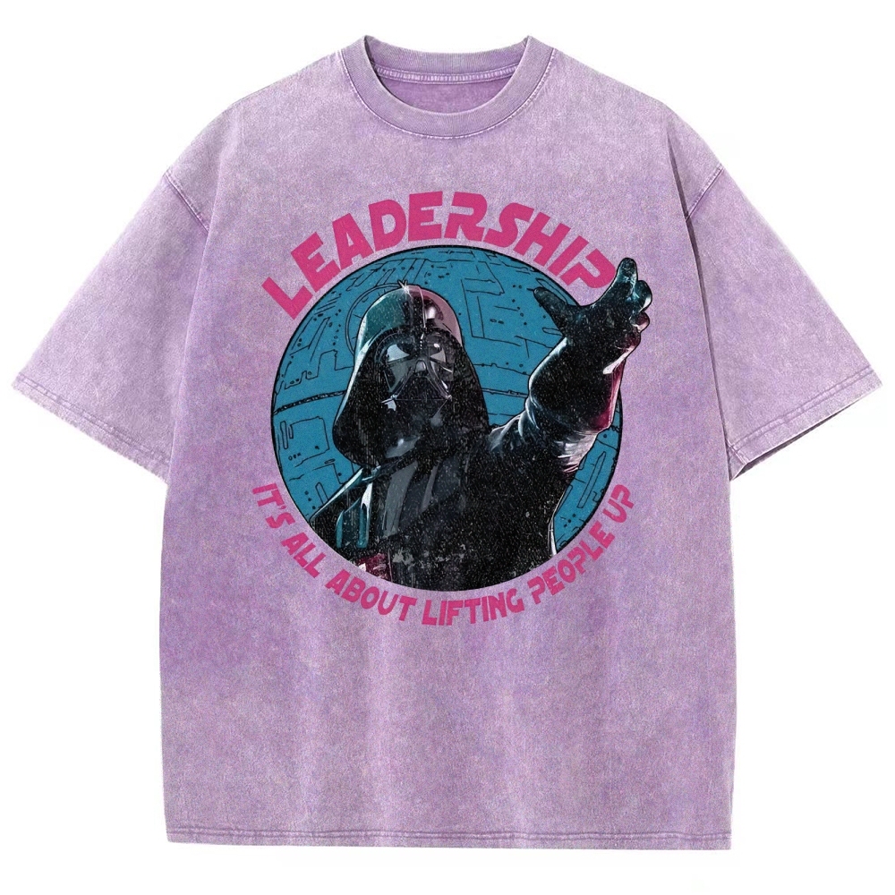 "Leadership: It's All About Lifting People Up" Sith Parody Washed T-Shirt
