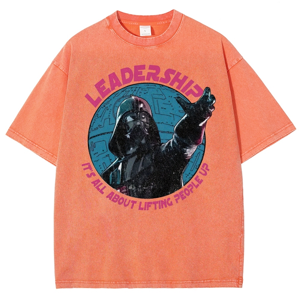 "Leadership: It's All About Lifting People Up" Sith Parody Washed T-Shirt