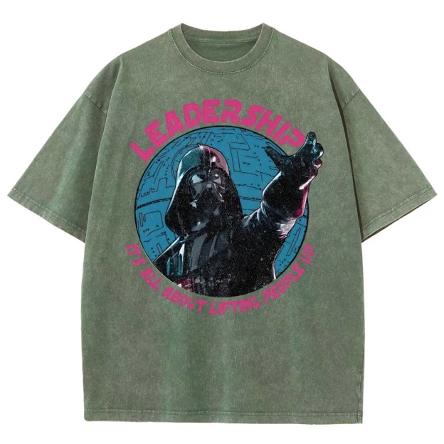 "Leadership: It's All About Lifting People Up" Sith Parody Washed T-Shirt