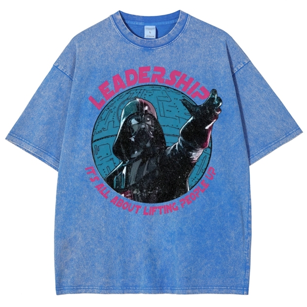 "Leadership: It's All About Lifting People Up" Sith Parody Washed T-Shirt