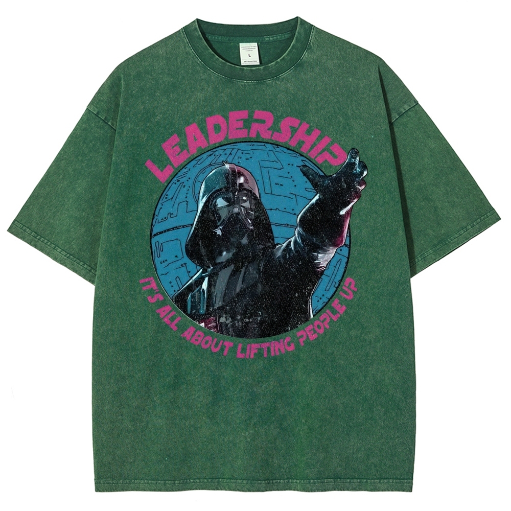 "Leadership: It's All About Lifting People Up" Sith Parody Washed T-Shirt