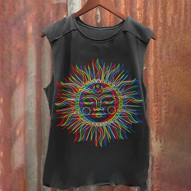 Psychedelic Sun Washed Tank Top 