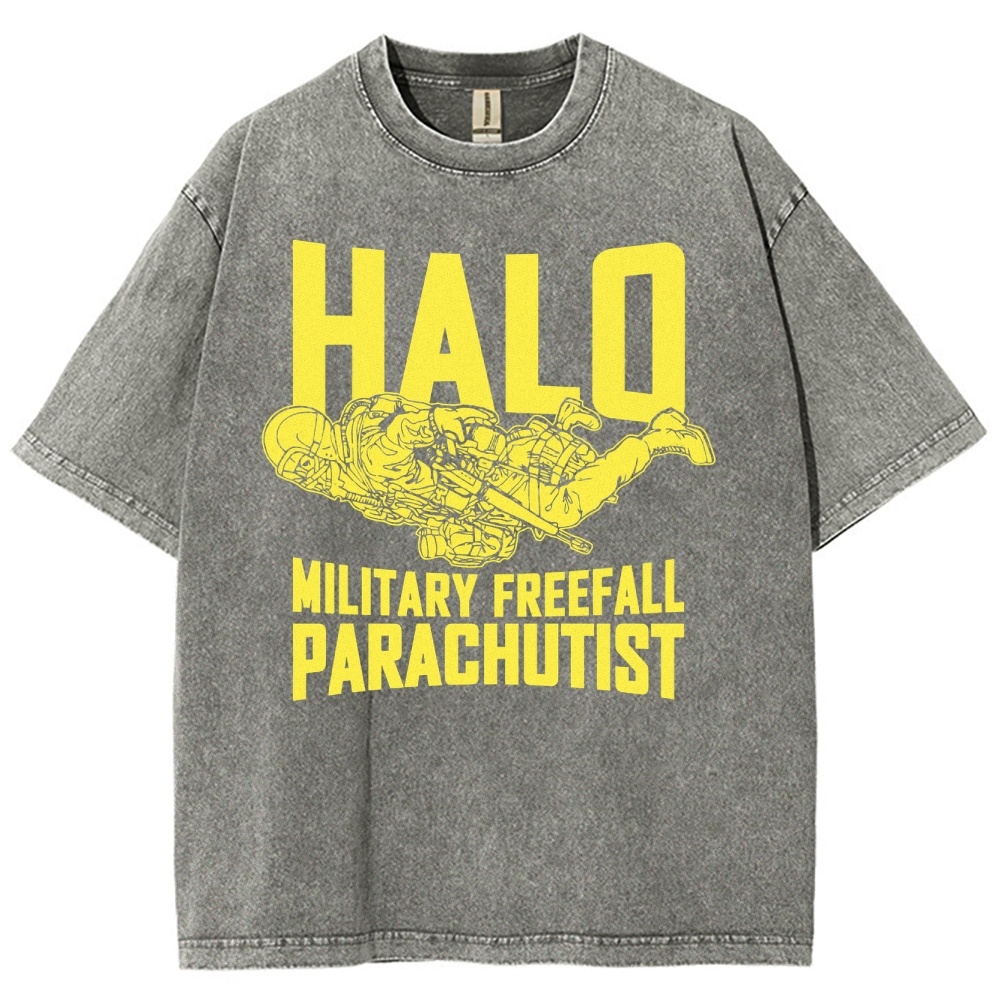 Military Freefall Parachutist  Washed T-Shirt 