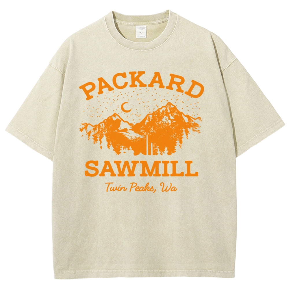 Rustic Mountain Sawmill Retro Washed T-Shirt 