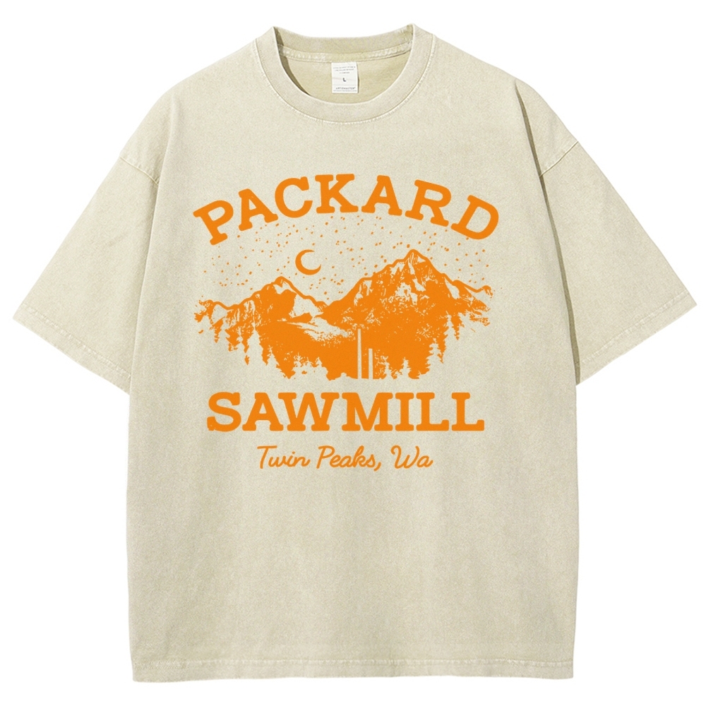 Rustic Mountain Sawmill Retro Washed T-Shirt