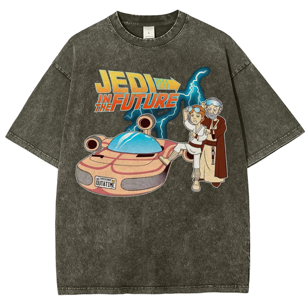  "Jedi In The Future" Hero Time Travel Washed T-Shirt