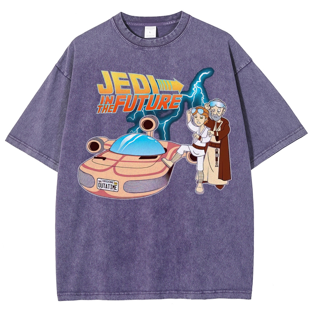  "Jedi In The Future" Hero Time Travel Washed T-Shirt