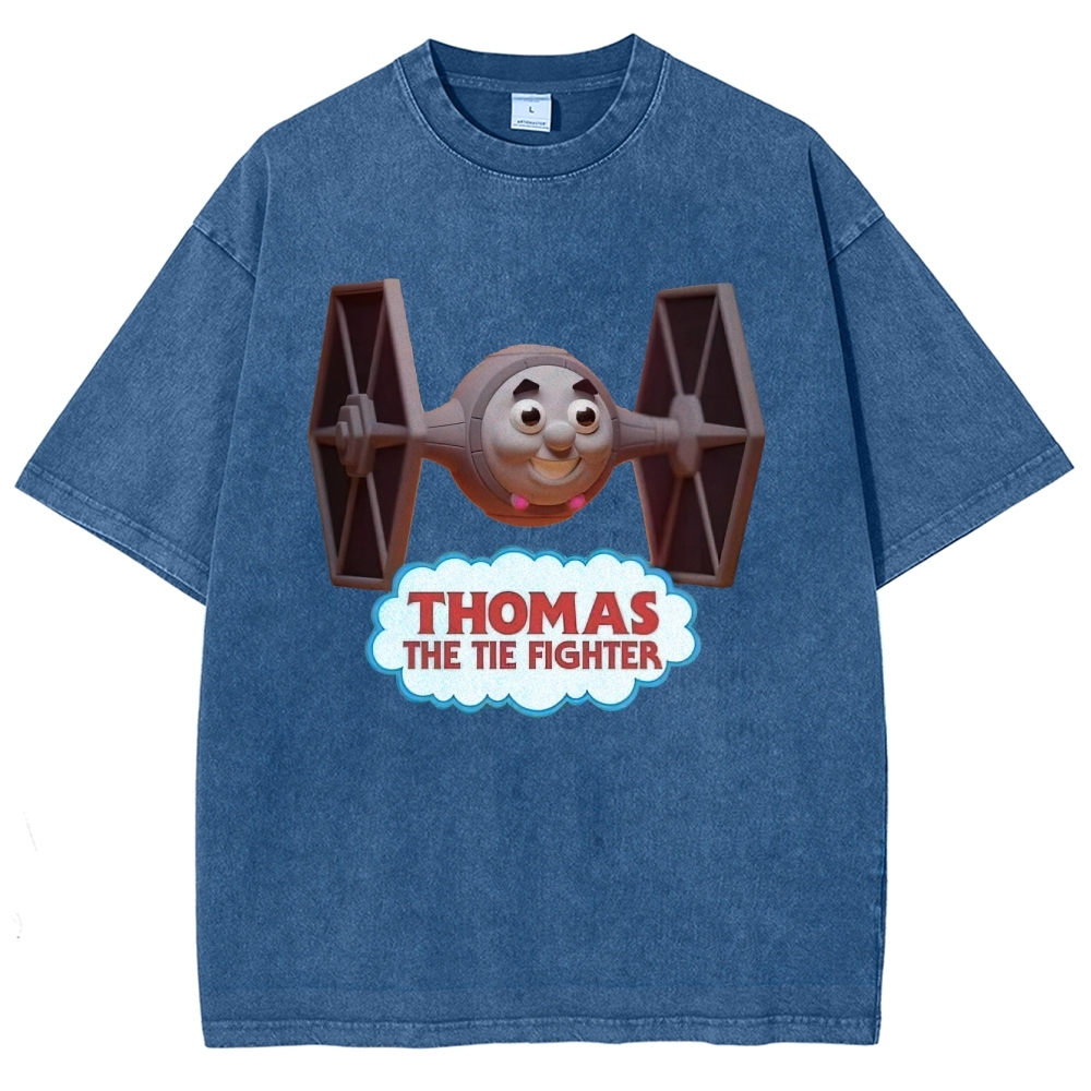 "Thomas The Tie Fighter" Pilot Parody Washed T-Shirt