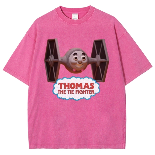 "Thomas The Tie Fighter" Pilot Parody Washed T-Shirt