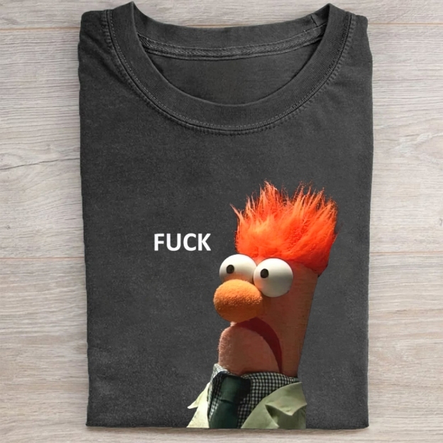 "FUCK" Beaker Meme Vintage Washed Tee