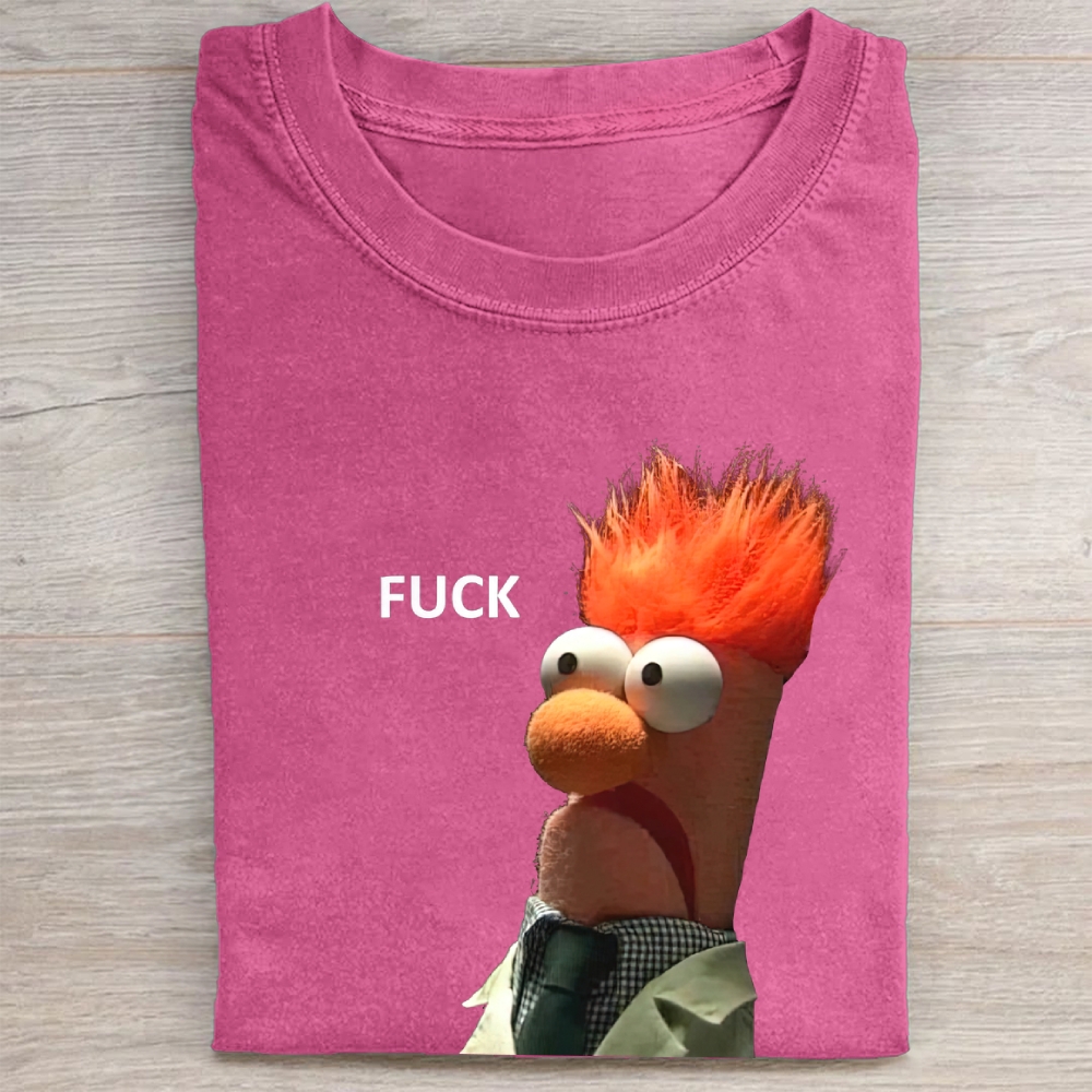 "FUCK" Beaker Meme Vintage Washed Tee