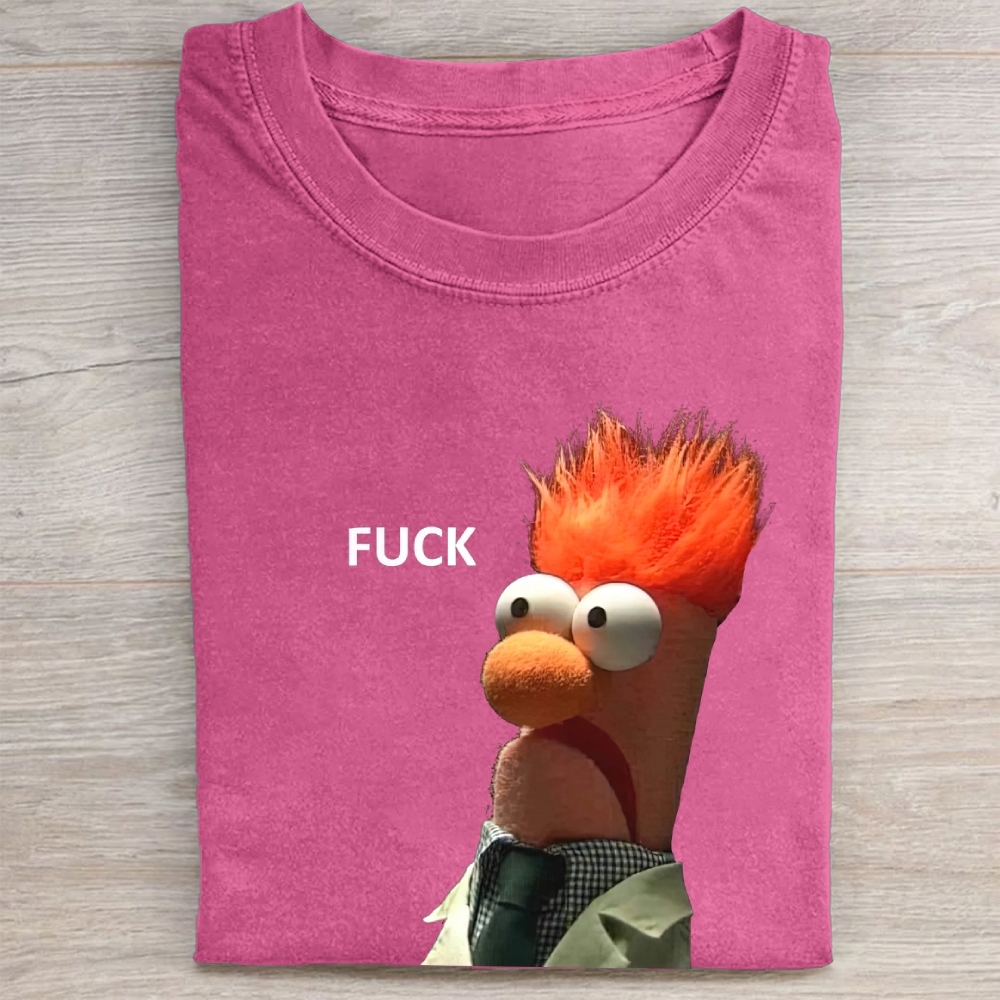 "FUCK" Beaker Meme Vintage Washed Tee