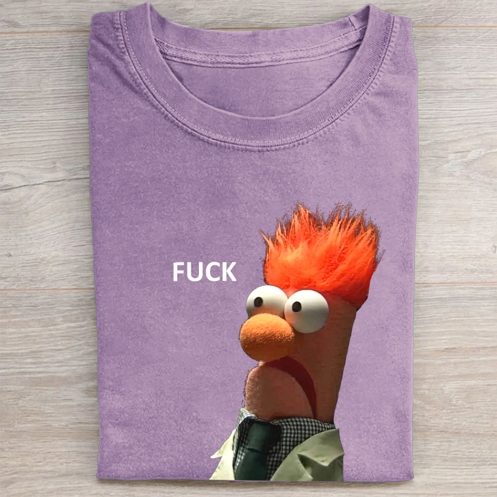"FUCK" Beaker Meme Vintage Washed Tee