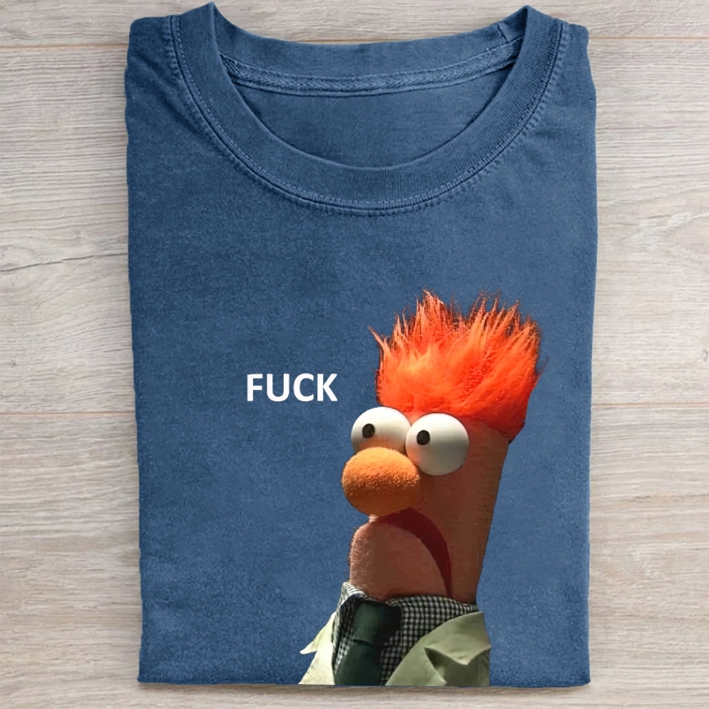 "FUCK" Beaker Meme Vintage Washed Tee