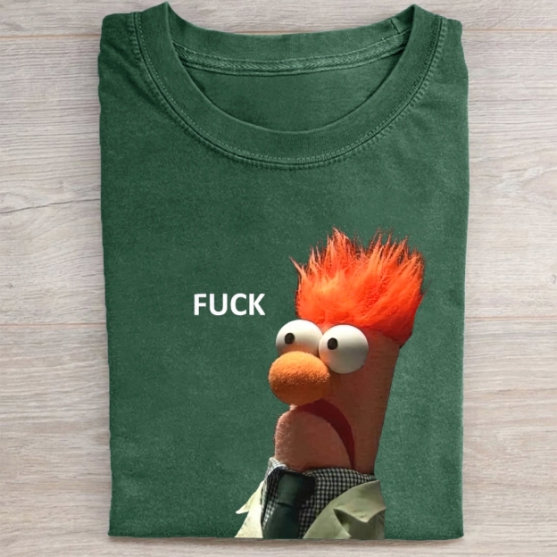 "FUCK" Beaker Meme Vintage Washed Tee