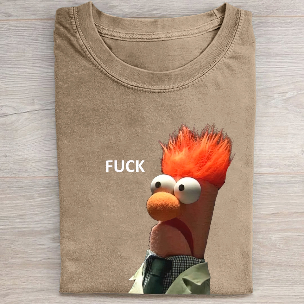 "FUCK" Beaker Meme Vintage Washed Tee