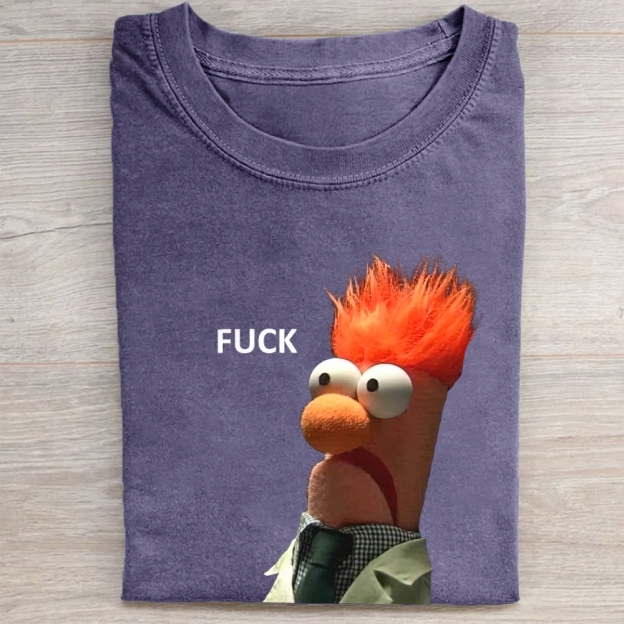 "FUCK" Beaker Meme Vintage Washed Tee