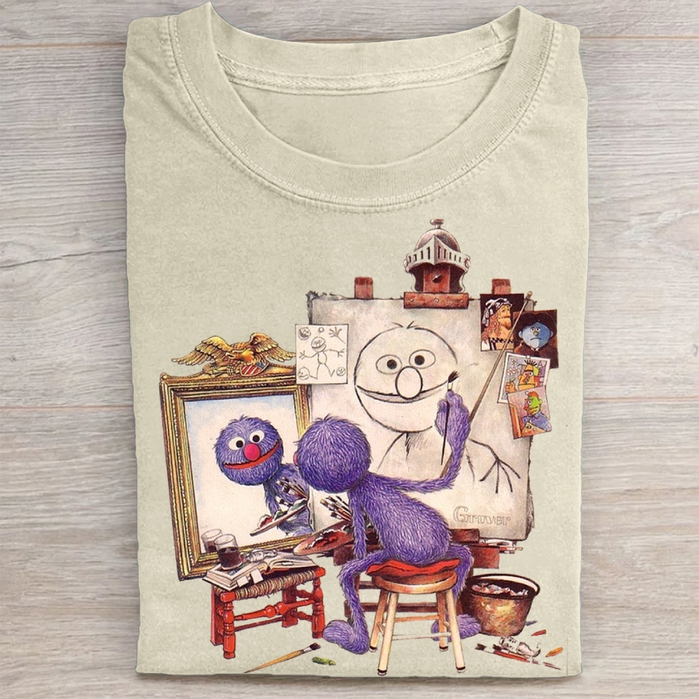 Grover Self-Portrait Artist Vintage Washed Tee
