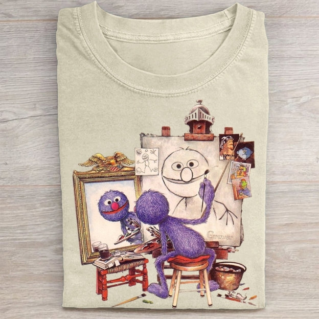 Grover Self-Portrait Artist Vintage Washed Tee