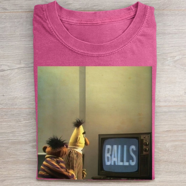 Bert & Ernie "Balls" TV Meme Vintage Washed Tee