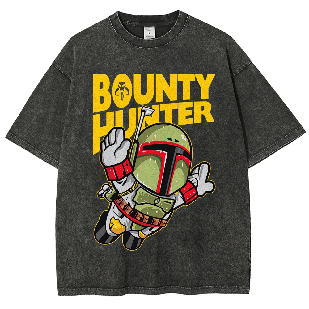 "Bounty Hunter" Space Mercenary Retro Washed T-Shirt