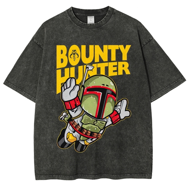 "Bounty Hunter" Space Mercenary Retro Washed T-Shirt